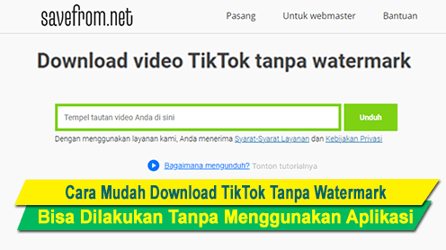 Cara Mudah Download TikTok Tanpa Watermark, Bisa Dilakukan Tanpa Menggunakan Aplikasi